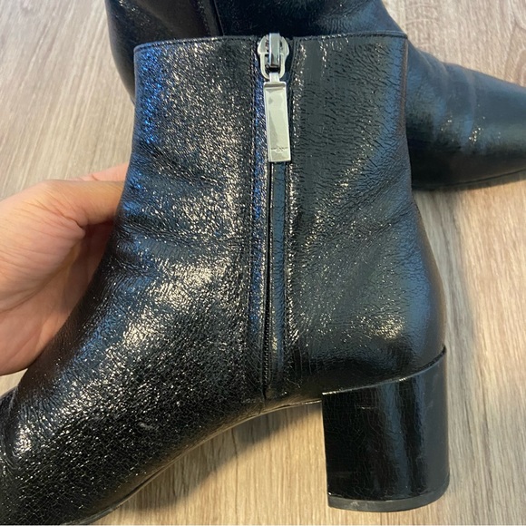 AUTHENTIC Saint Laurent black Loulou 50 ankle bootie boots in size 7.5 - Picture 8 of 16